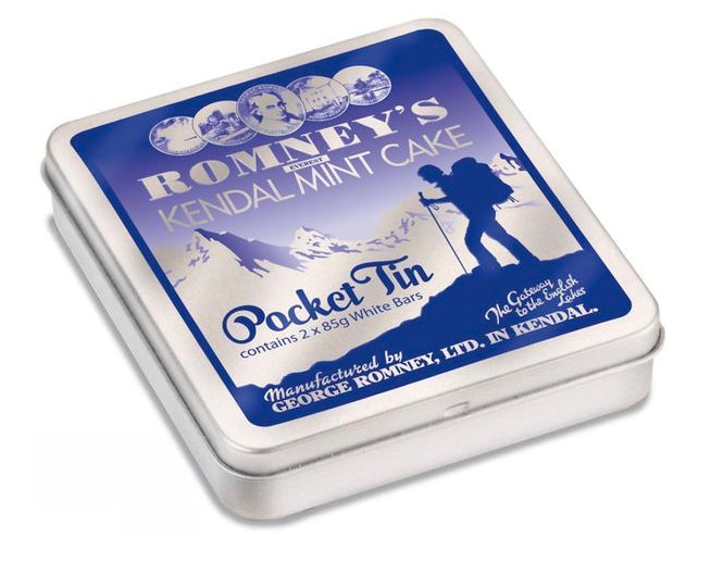 Romneys Kendal Mint Cake  POCKET TIN 2X85G WHITE MINTCAKE