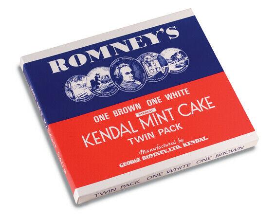 Romneys Kendal Mint Cake Large Twin Pack - Brown & White 340g