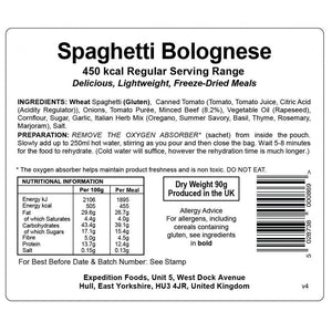 Expedition Foods Spaghetti Bolognese