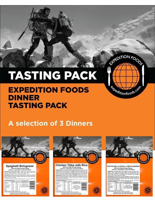Expedition Foods Dinner Tasting Pack 3 Meal (800kcal High Energy)