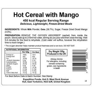 Expedition Foods Hot Cereal with Mango