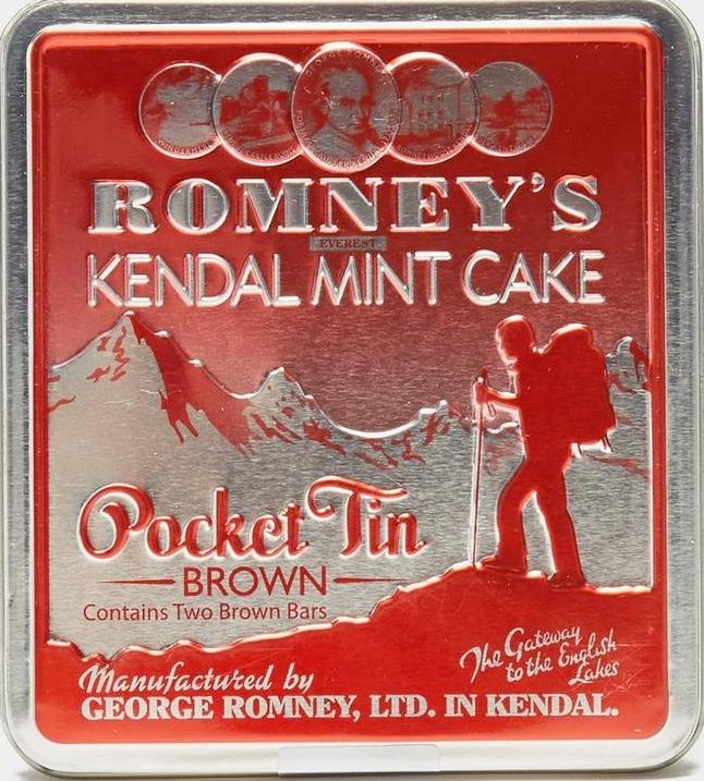 Romneys Kendal Mint Cake Brown Pocket Tin 2 x 85g