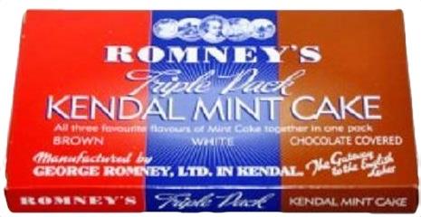 Romneys Kendal Mint Cake Tripple Pack - Brown White & Chocolate 227g