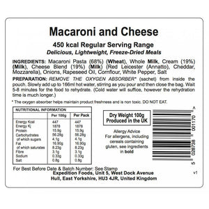 Expedition Foods Macaroni and Cheese