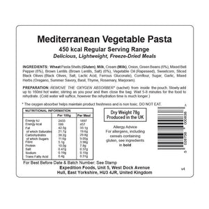 Expedition Foods Mediterranean Vegetable Pasta