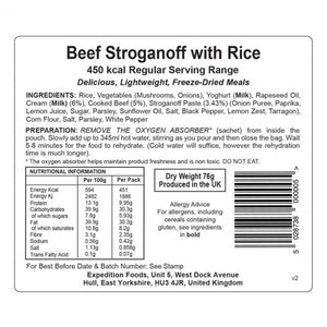 Expedition Foods Beef Stroganoff with Rice