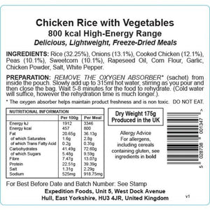 Expedition Foods Chicken Rice with Vegetables