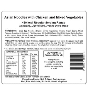 Expedition Foods Asian Noodles with Chicken and Mixed Vegetables