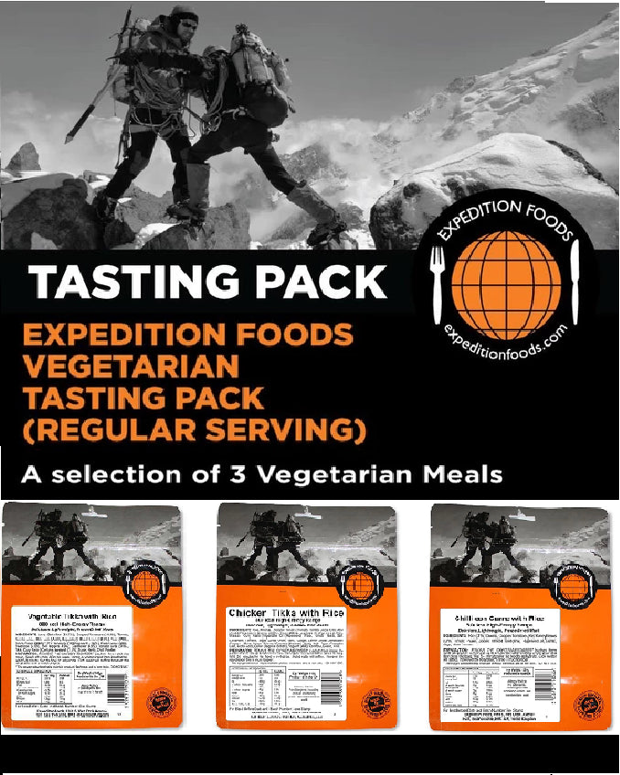 Expedition Foods 450kcal Vegetarian Regular - 3 Meal Tasting Pack