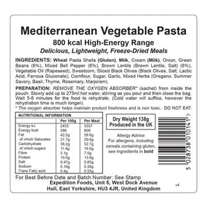 Expedition Foods Mediterranean Vegetable Pasta
