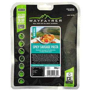 Wayfayrer Spicy Sausage and Pasta Ready-to-Eat Camping Food (Single)